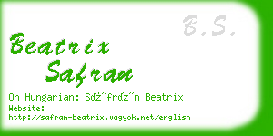 beatrix safran business card